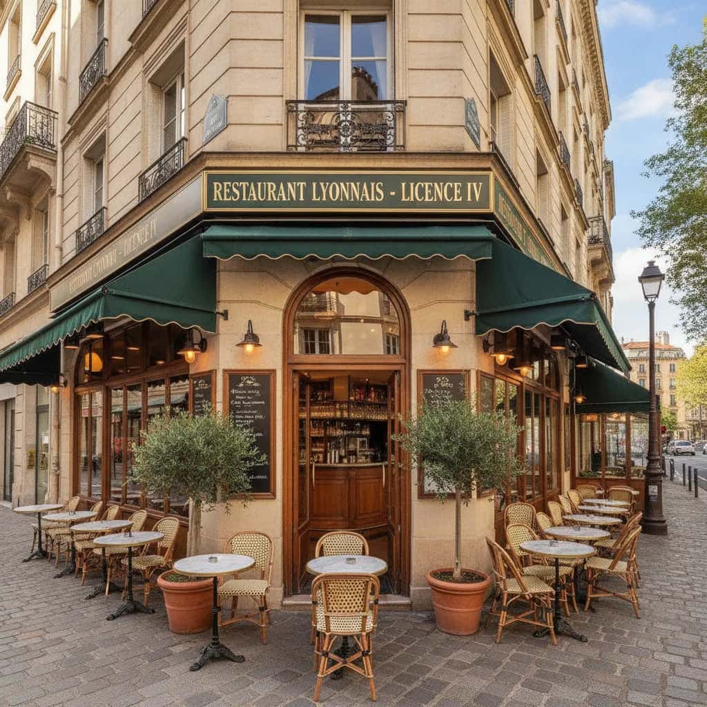 Restaurant 110 couverts à Lyon : terrasse - licence IV