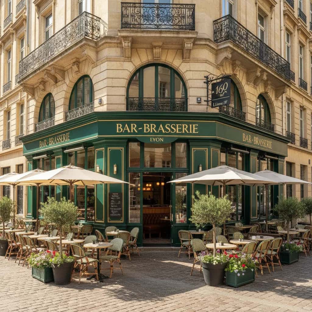 Bar-brasserie 160m² à Lyon : terrasse - licence IV