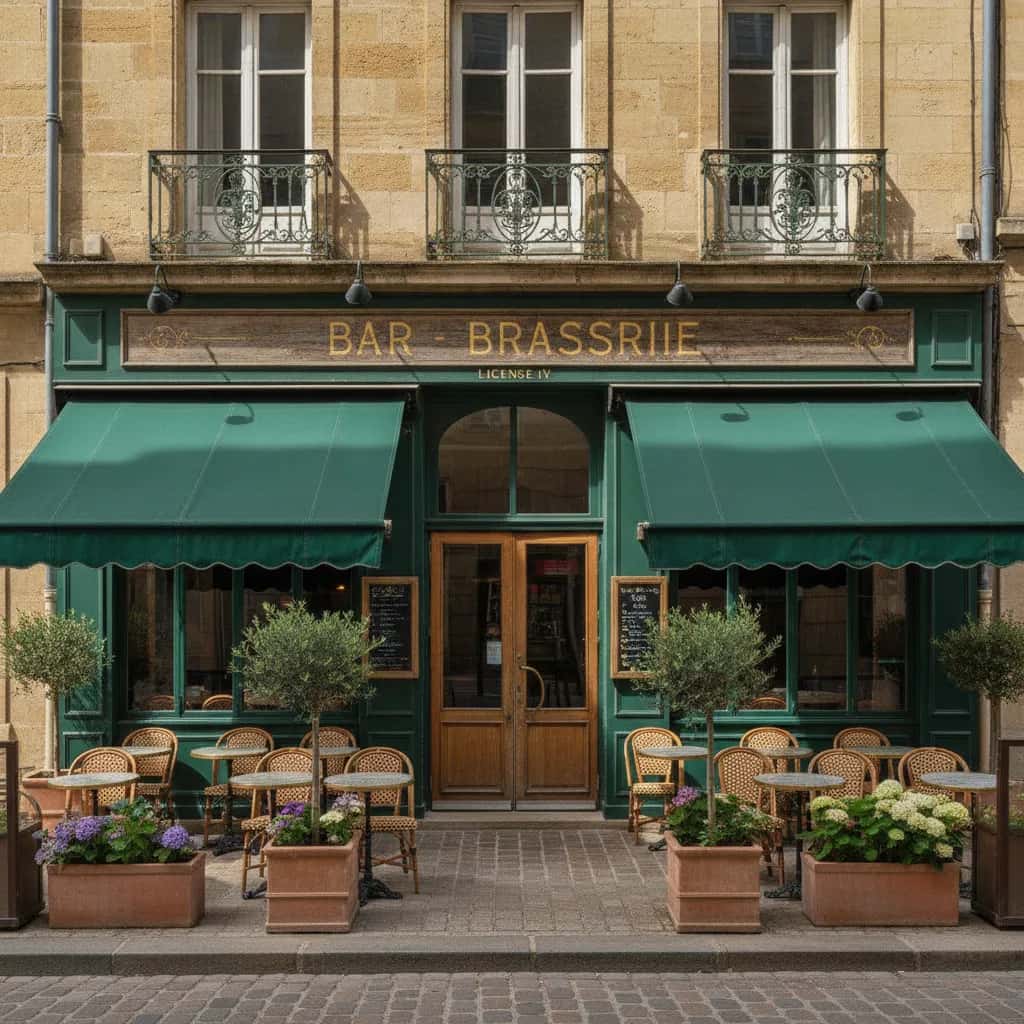 Bar-brasserie 500m² à Bordeaux : terrasse - licence IV