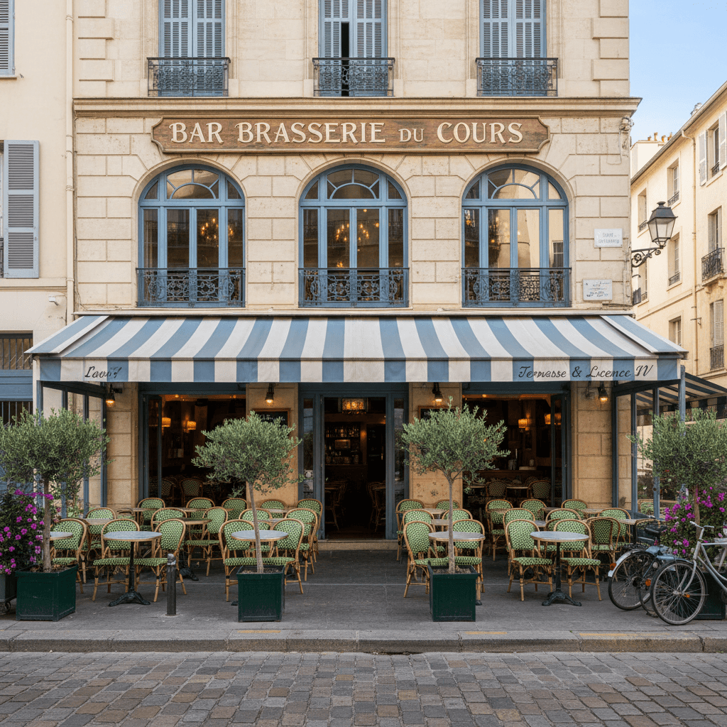 Bar-brasserie 160m² à Marseille : terrasse - licence IV
