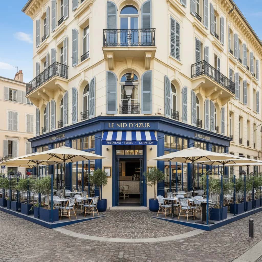 Restaurant 165m² à Nice : terrasse - extraction