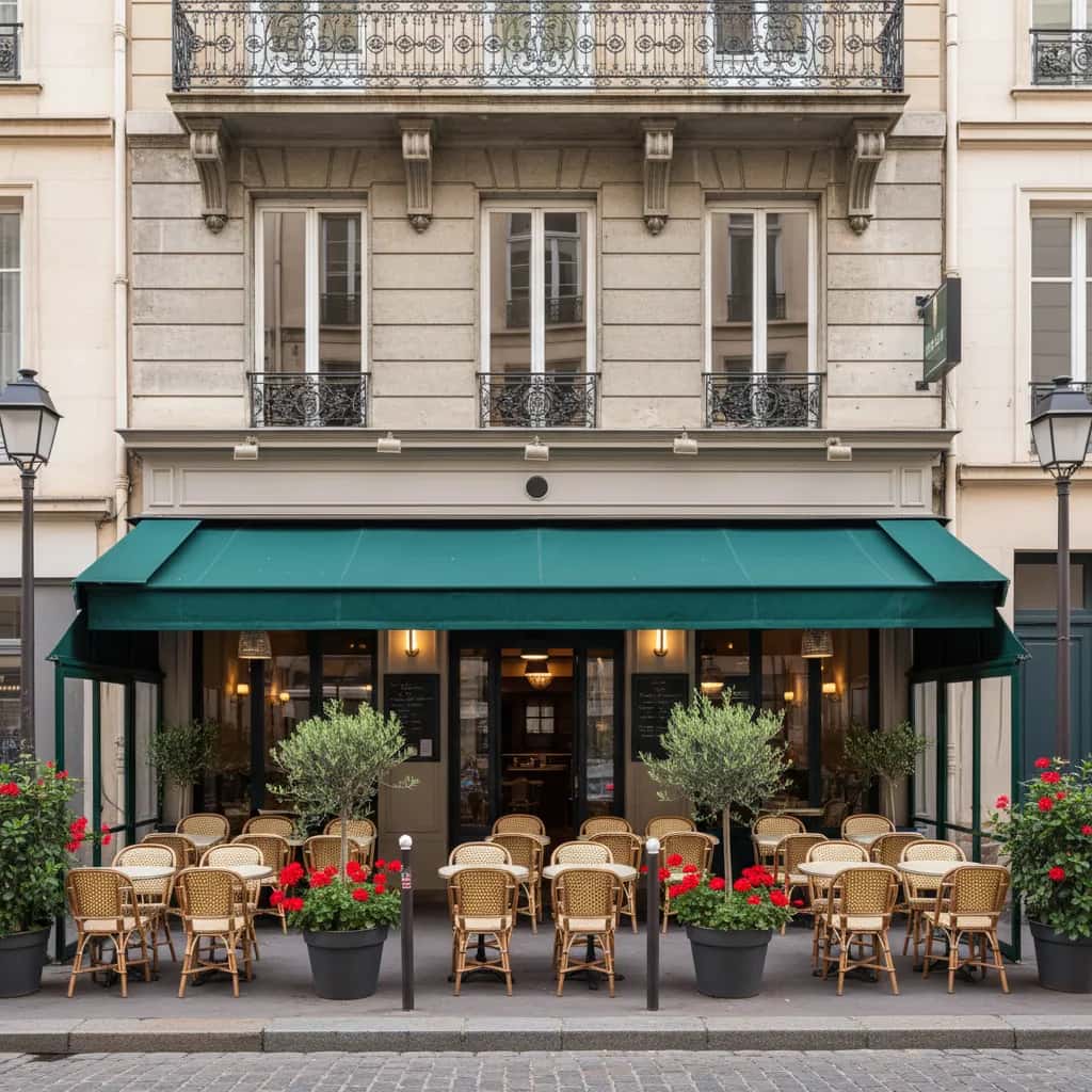 Restaurant 76m² à Lyon : terrasse - extraction
