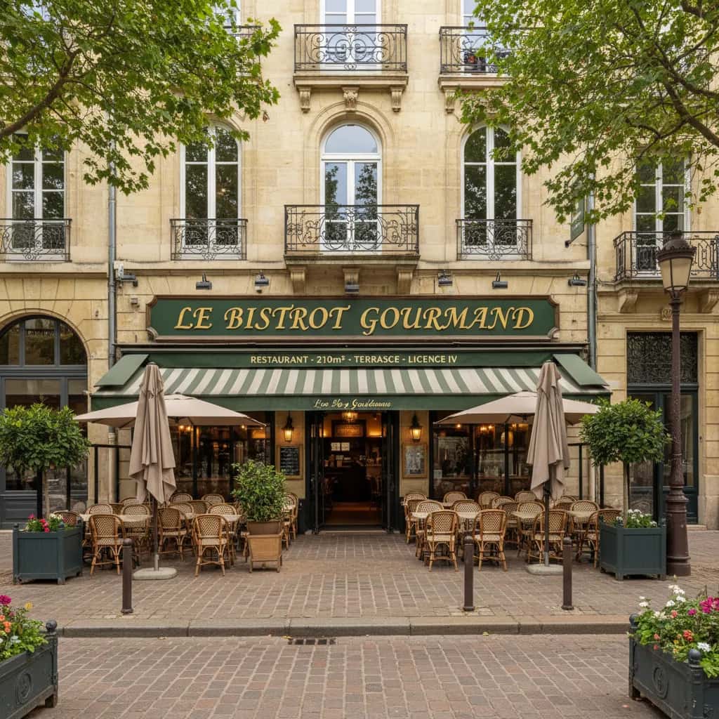 Restaurant 210m² à Bordeaux : terrasse - licence IV