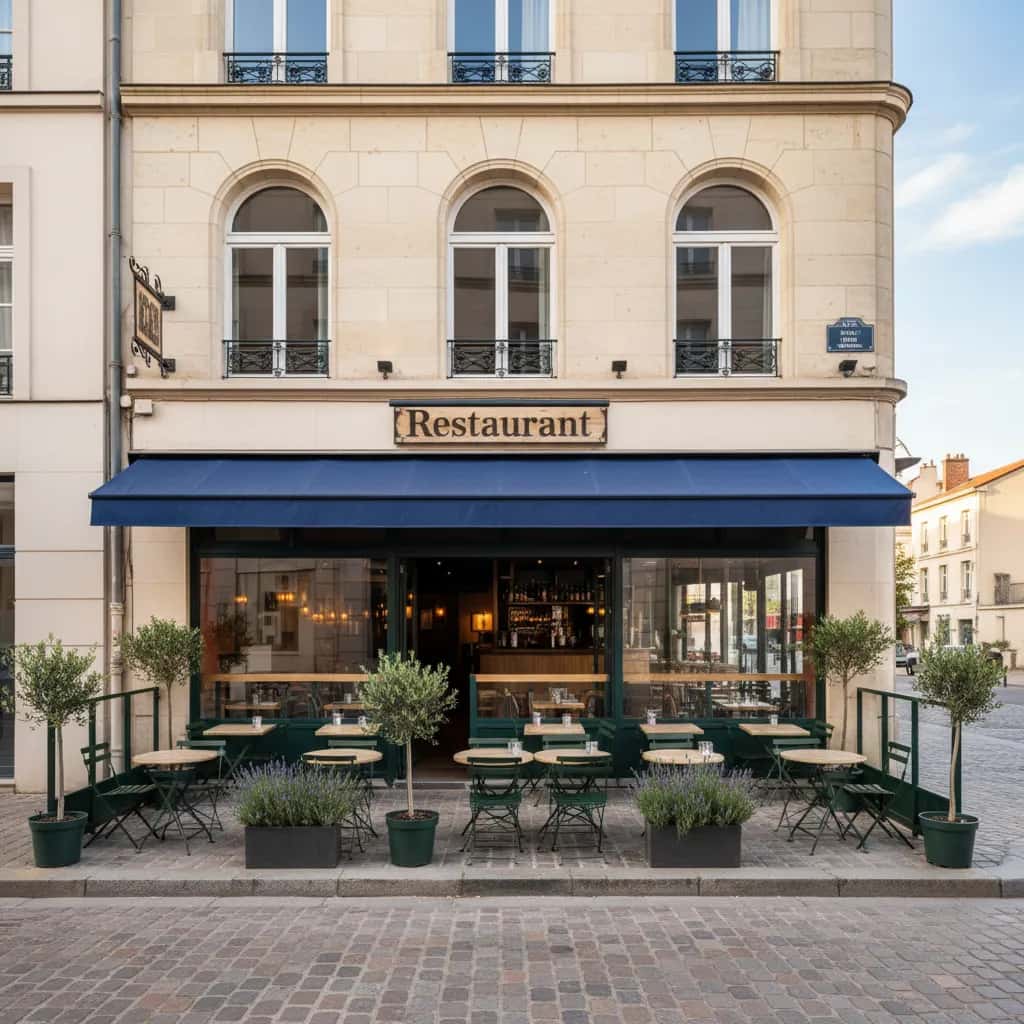 Restaurant 130m² à Nantes : terrasse - extraction