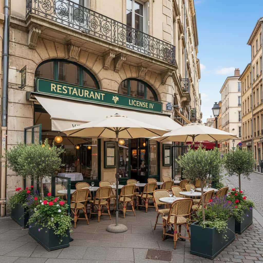 Restaurant à Lyon : terrasse - licence IV