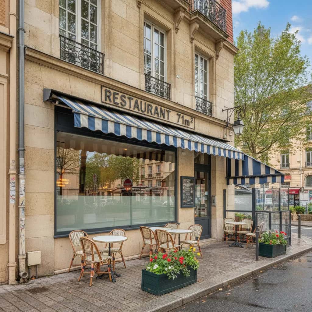 Restaurant 71m² à Lyon : extraction