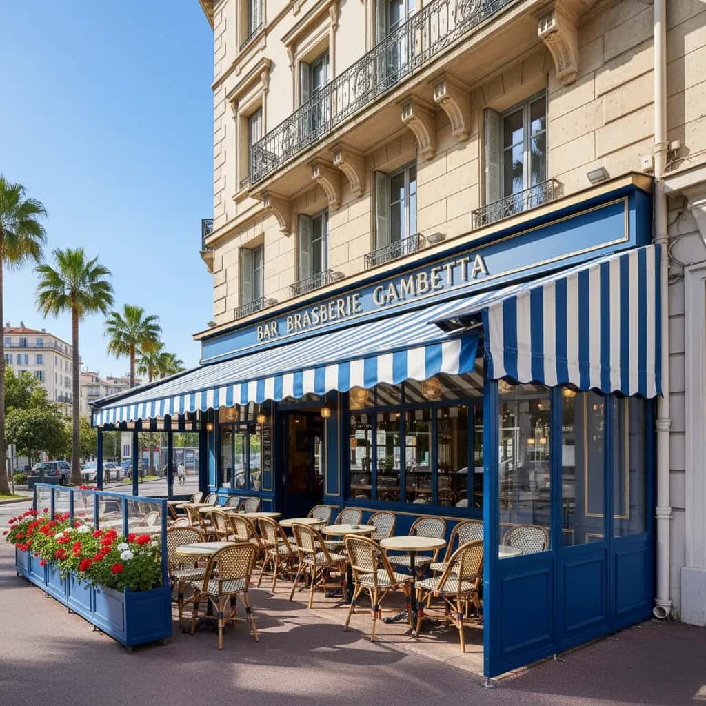 Bar-brasserie 99m² à Nice : terrasse - licence IV