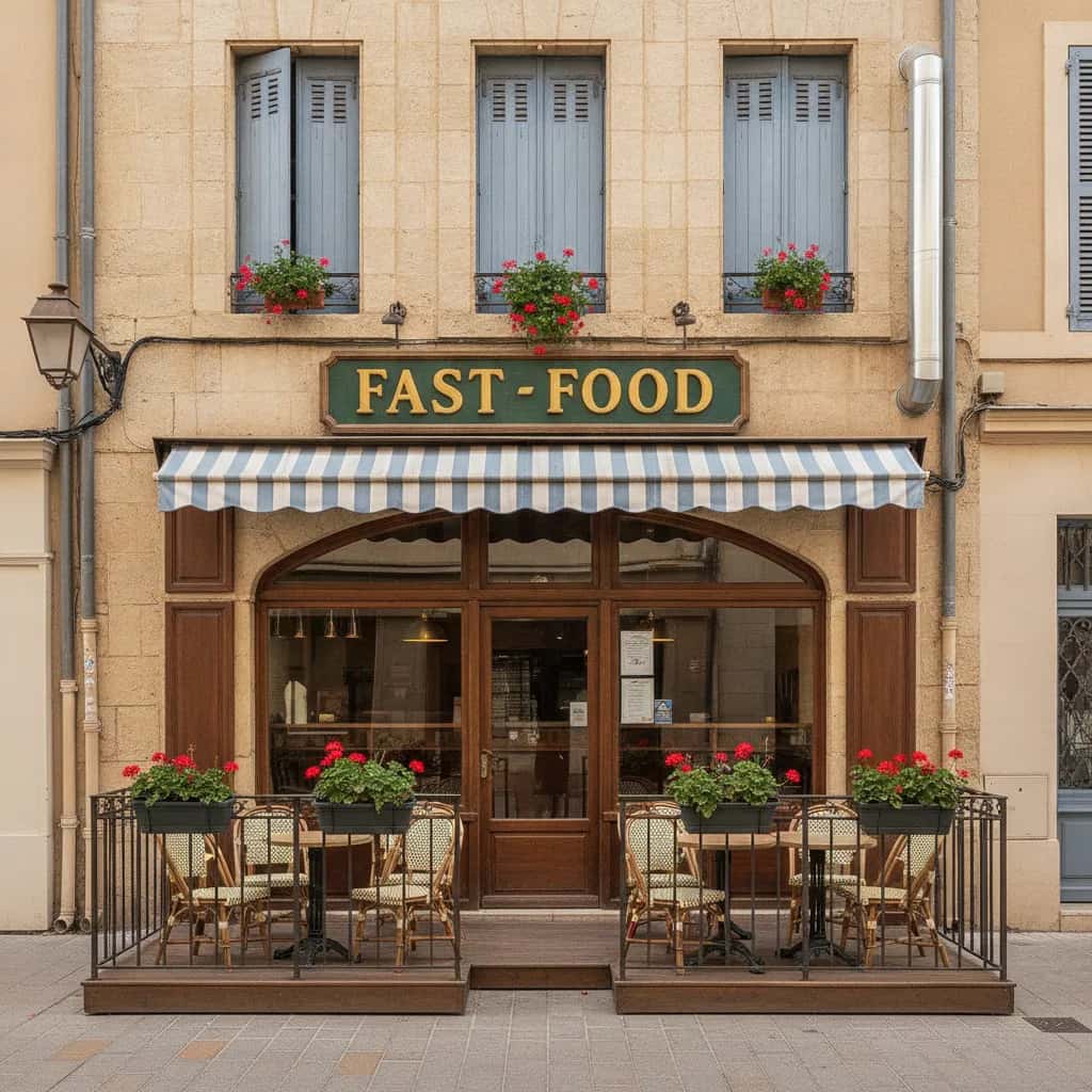 Fast-food 26m² à Montpellier : terrasse - extraction