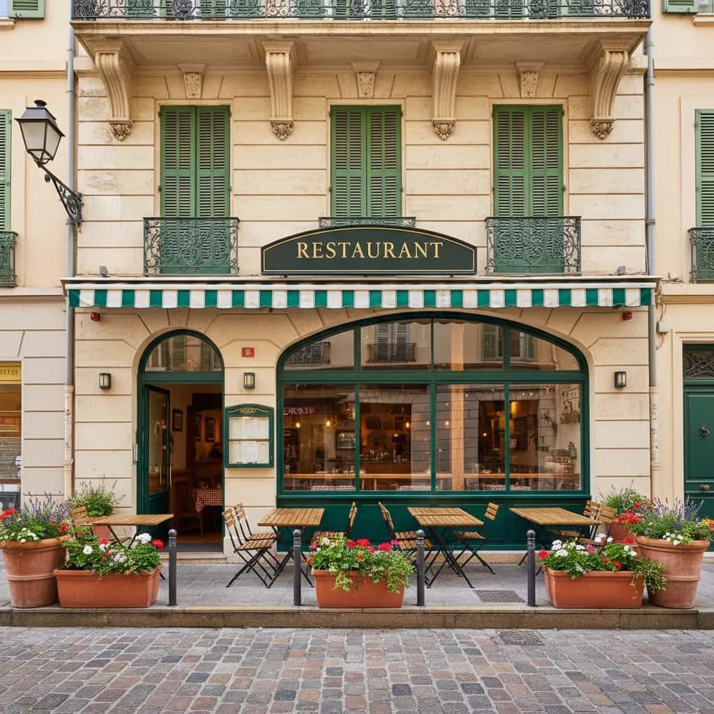 Restaurant 67m² à Nice : terrasse - extraction