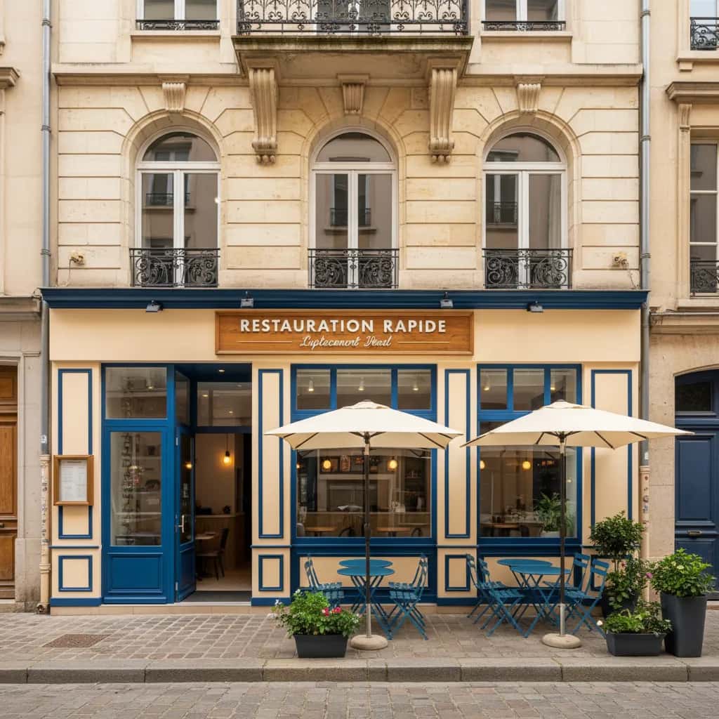 Fast-food à Lyon : terrasse