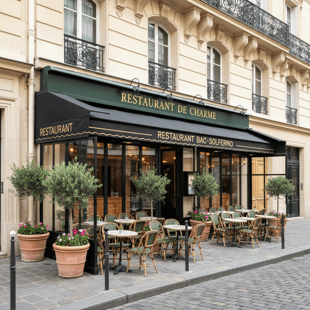 Restaurant 100 couverts à Paris : terrasse - extraction