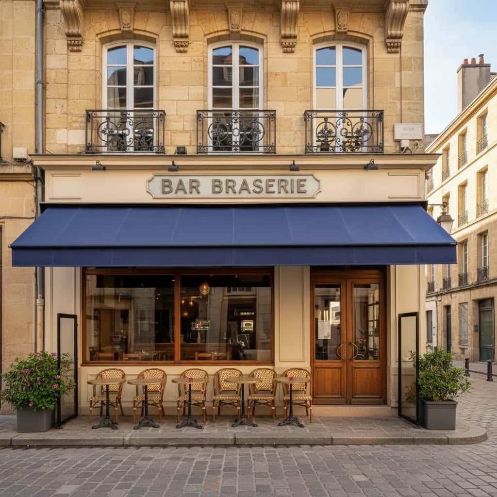 Bar-brasserie 56m² à Bordeaux : terrasse - licence IV