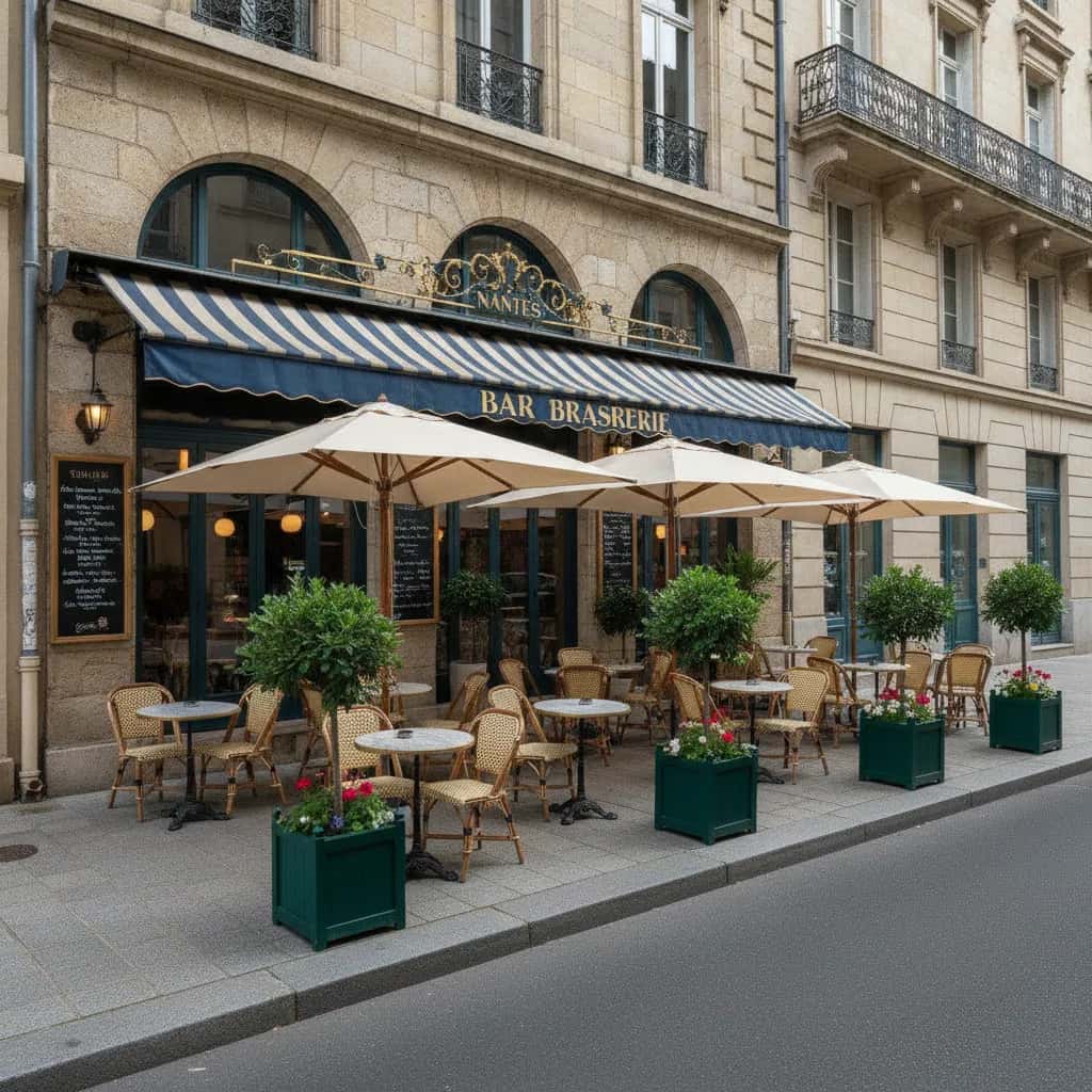 Bar-brasserie 390m² à Nantes : terrasse - licence IV
