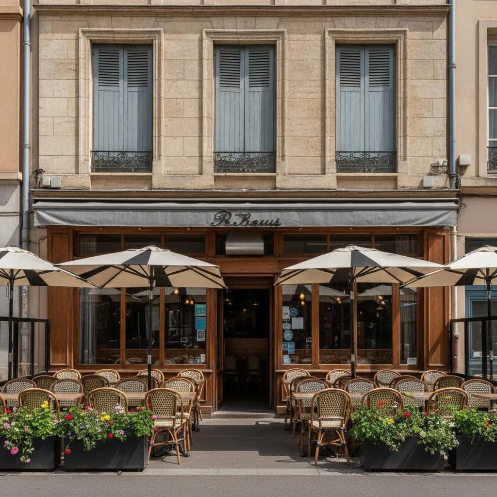 Restaurant 105m² à Lyon : terrasse - extraction
