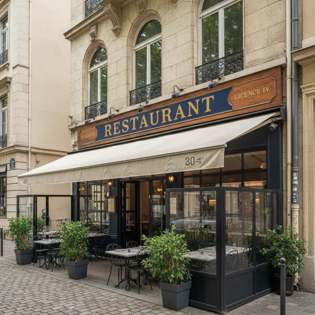 Restaurant 94m² à Lyon : terrasse - licence IV