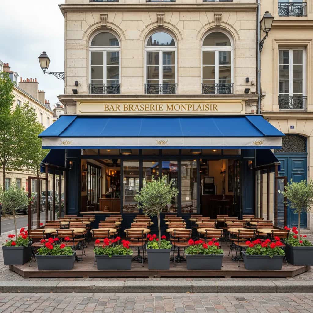 Bar-brasserie 150m² à Lyon : terrasse - licence IV