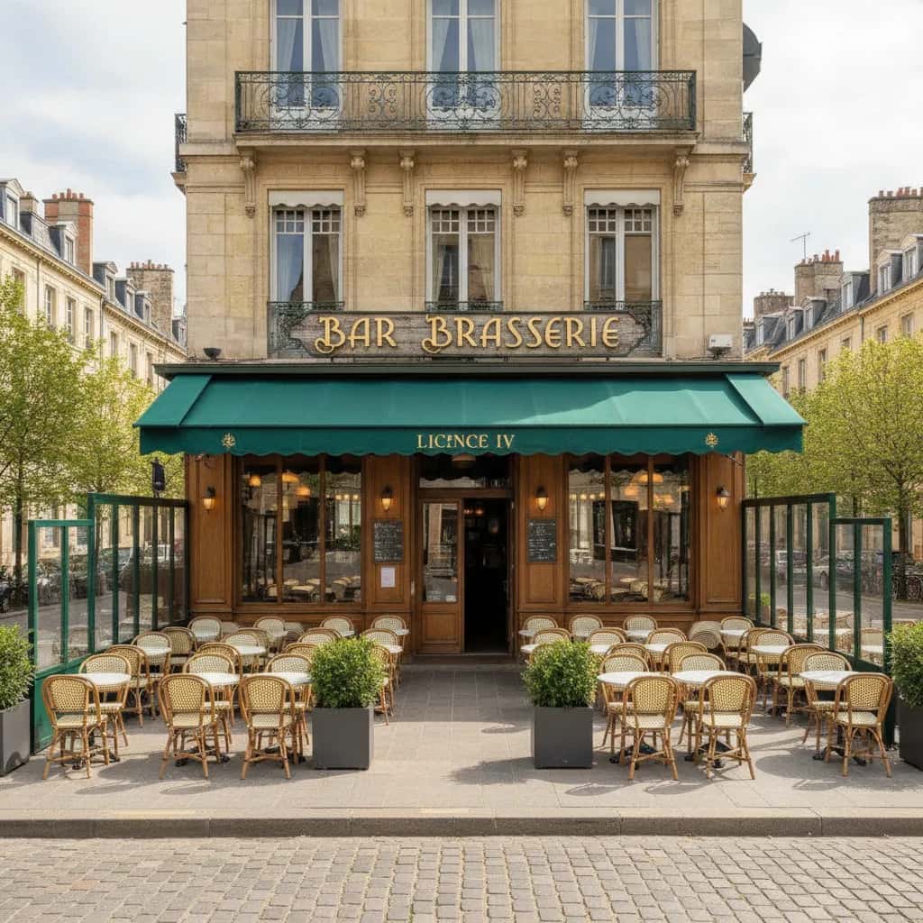 Bar-brasserie à Bordeaux : terrasse - licence IV