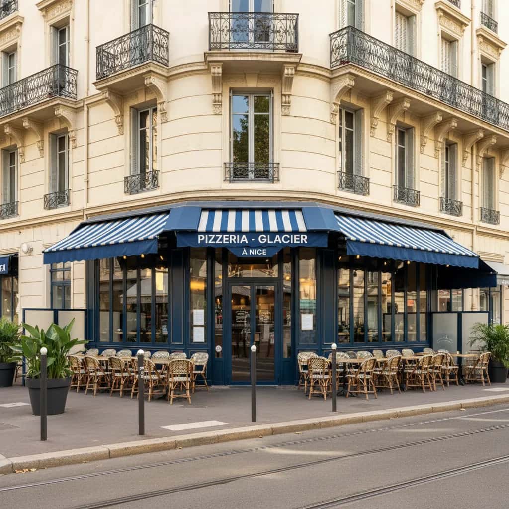 Fast-food 60m² à Nice : terrasse - extraction