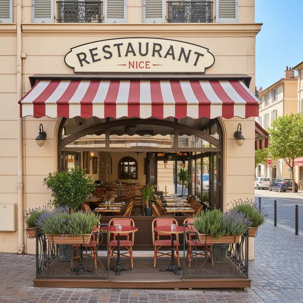 Restaurant 80m² à Nice : terrasse - licence IV