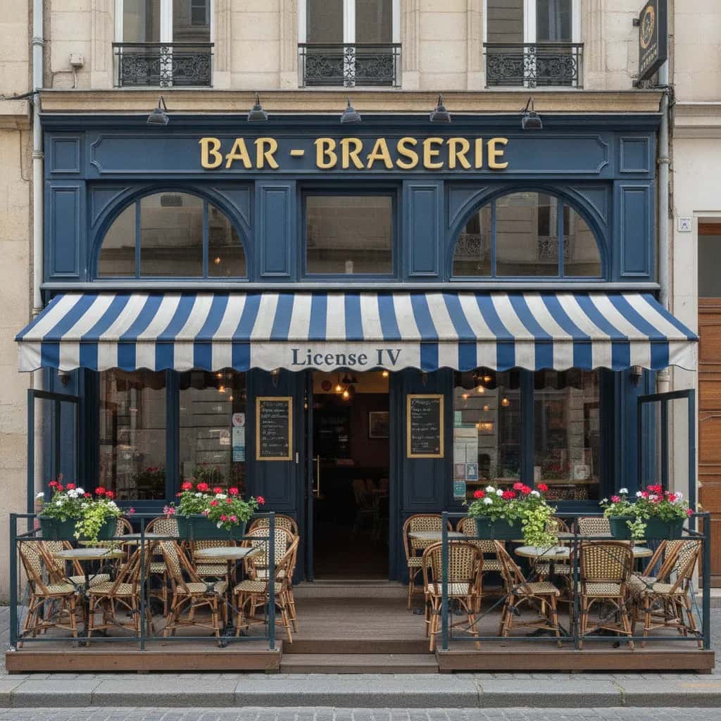 Bar-brasserie 40 couverts à Lyon : terrasse - licence IV