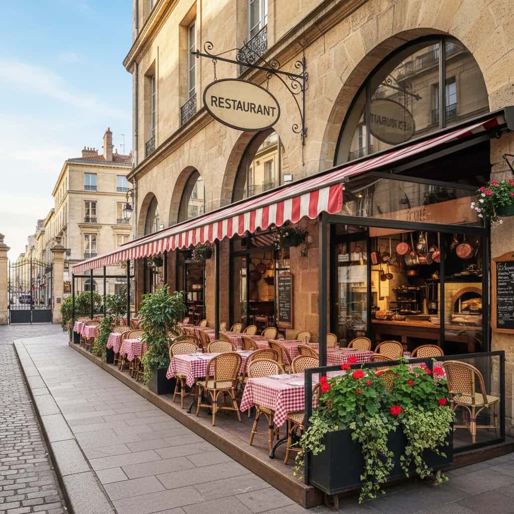 Restaurant 300m² à Bordeaux : terrasse - extraction