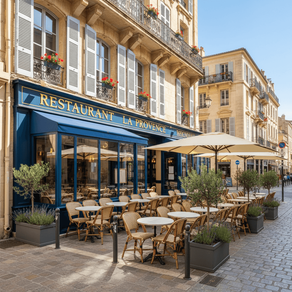 Restaurant 110m² à Marseille : terrasse - licence IV