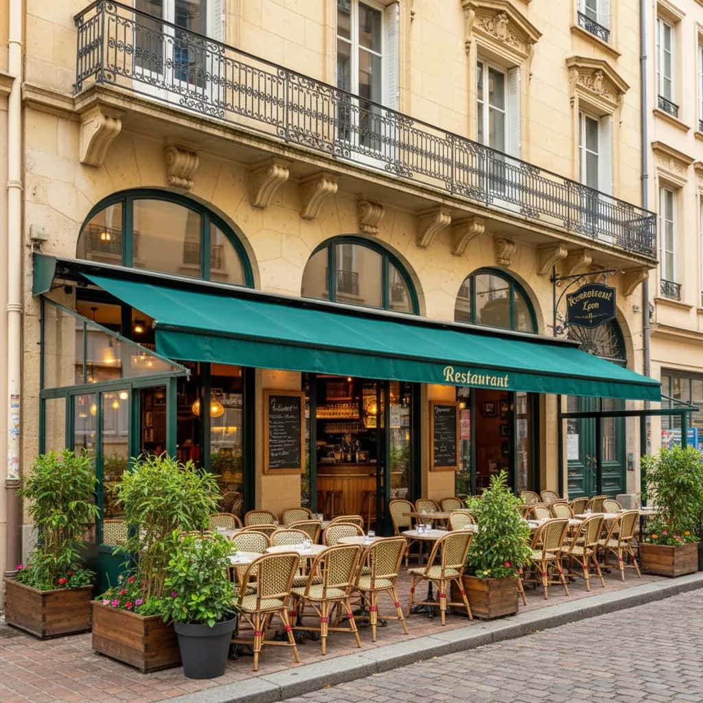 Restaurant 62m² à Lyon : terrasse - extraction