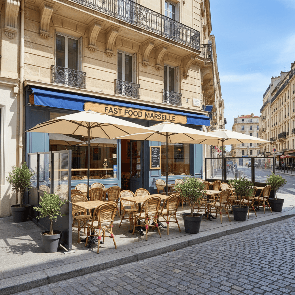 Fast-food à Marseille : terrasse - licence IV - Image 1