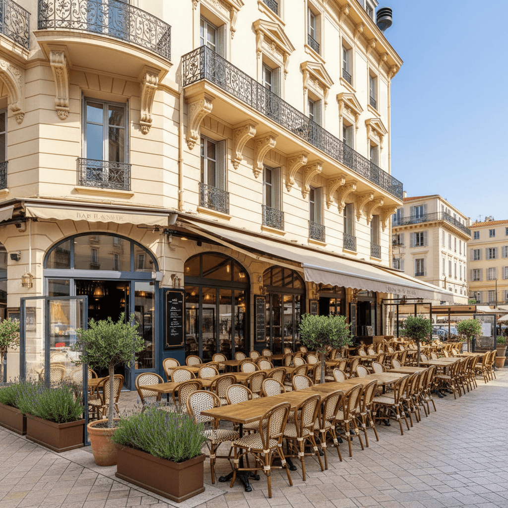 Bar-brasserie à Nice : terrasse - licence IV