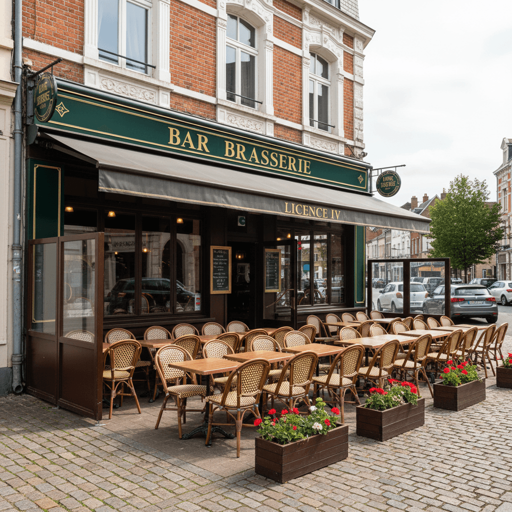 Bar-brasserie à Lille : terrasse - licence IV