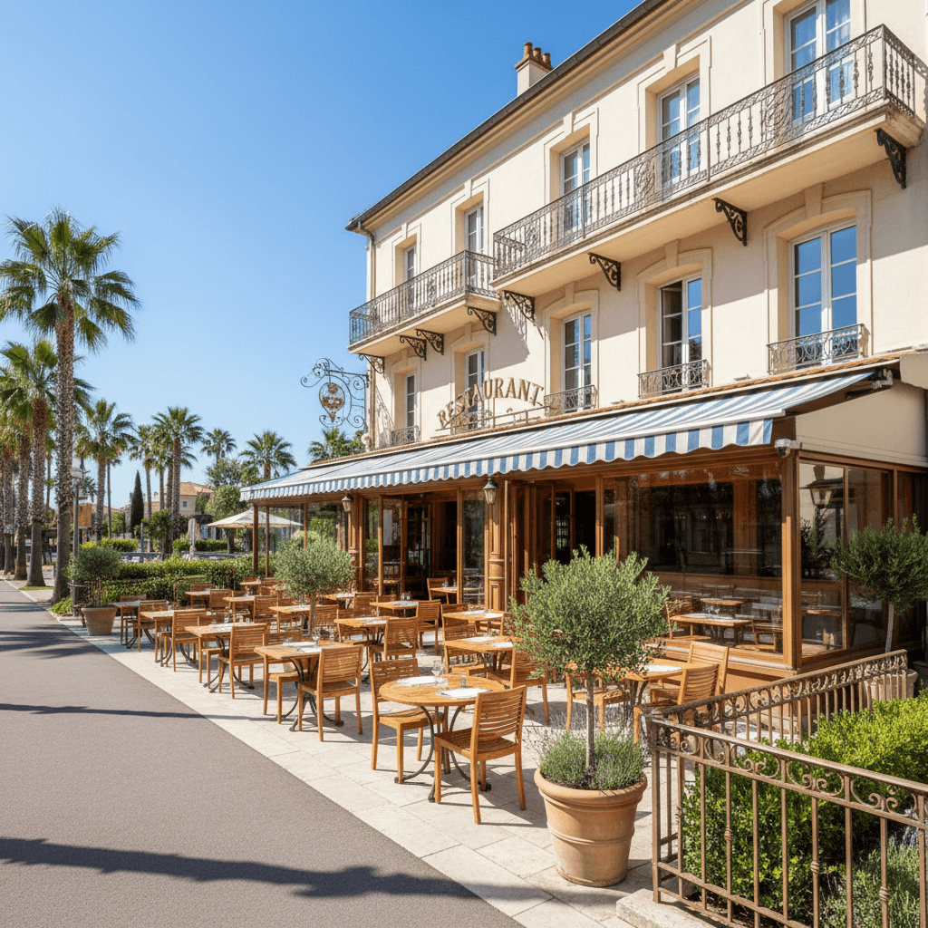 Restaurant 160m² à Mandelieu-La-Napoule : terrasse - licence IV - Image 1