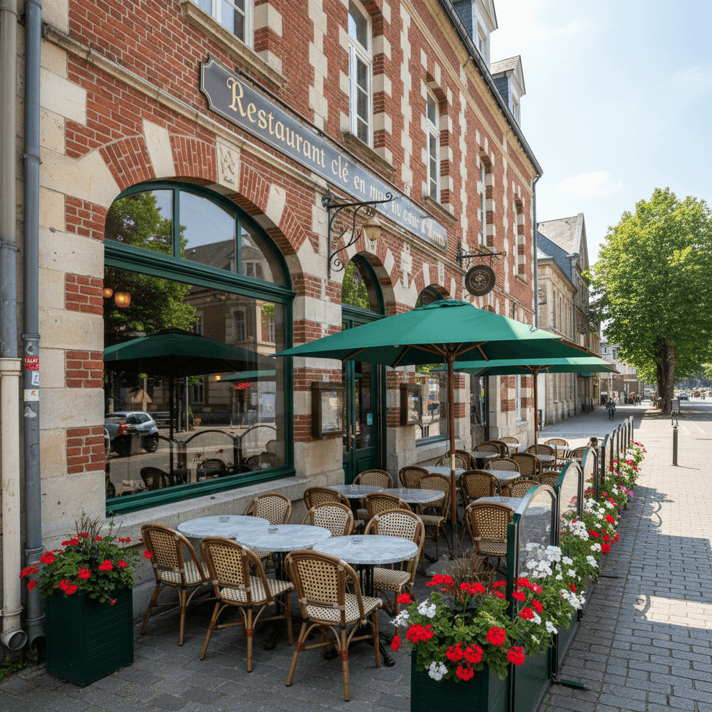 Restaurant 300m² à Arras : terrasse - extraction - Image 1