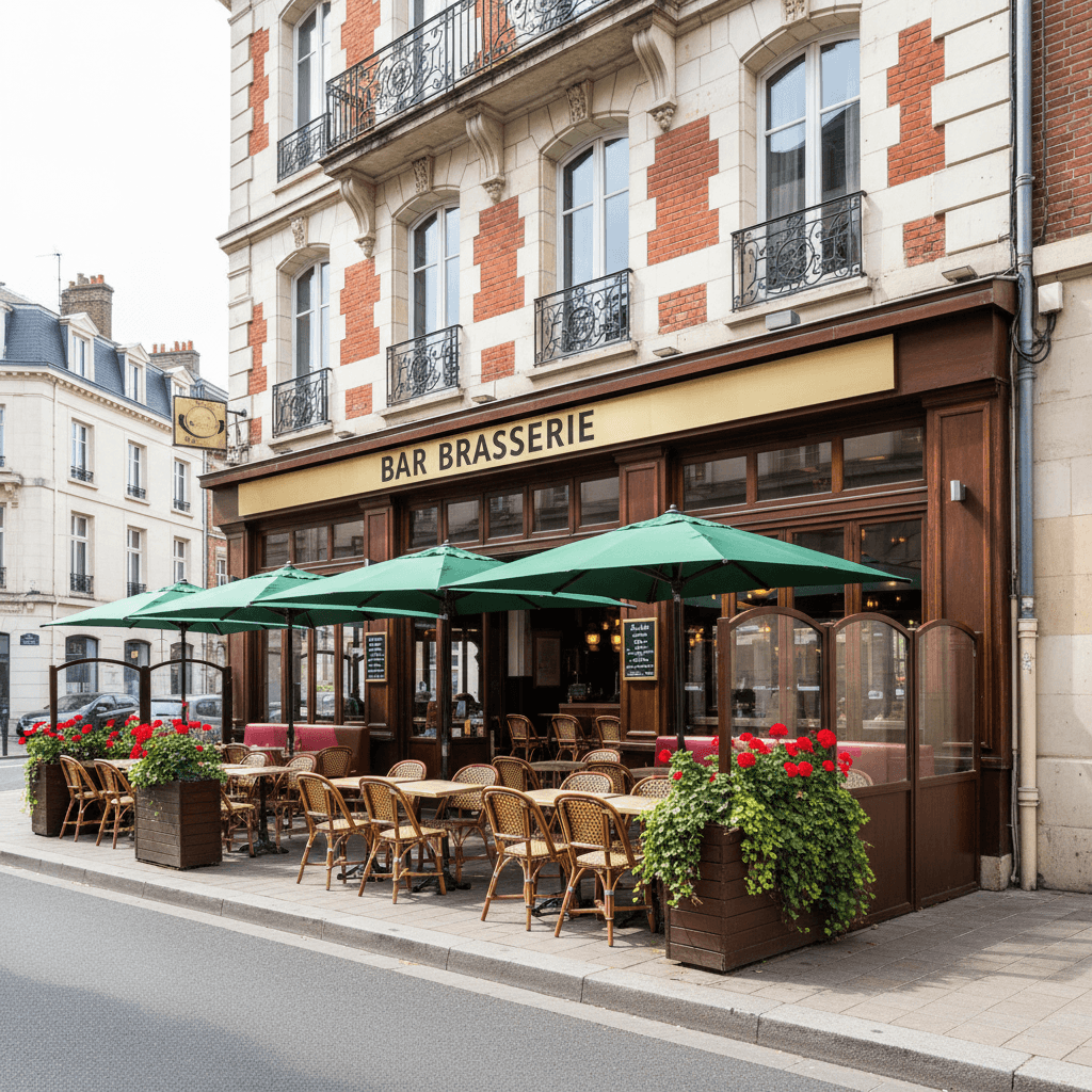 Bar-brasserie 550m² à Nantes : terrasse - licence IV