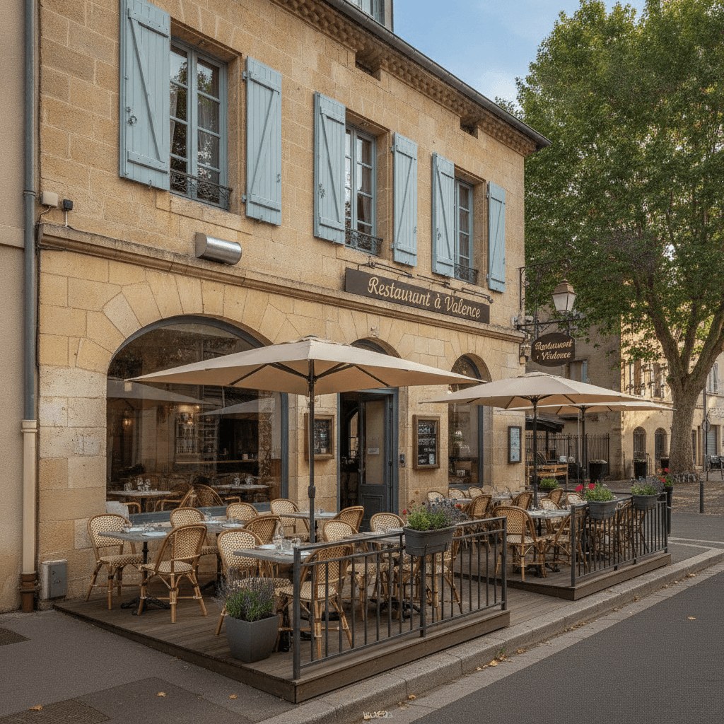 Restaurant à Valence : terrasse - extraction - Image 1
