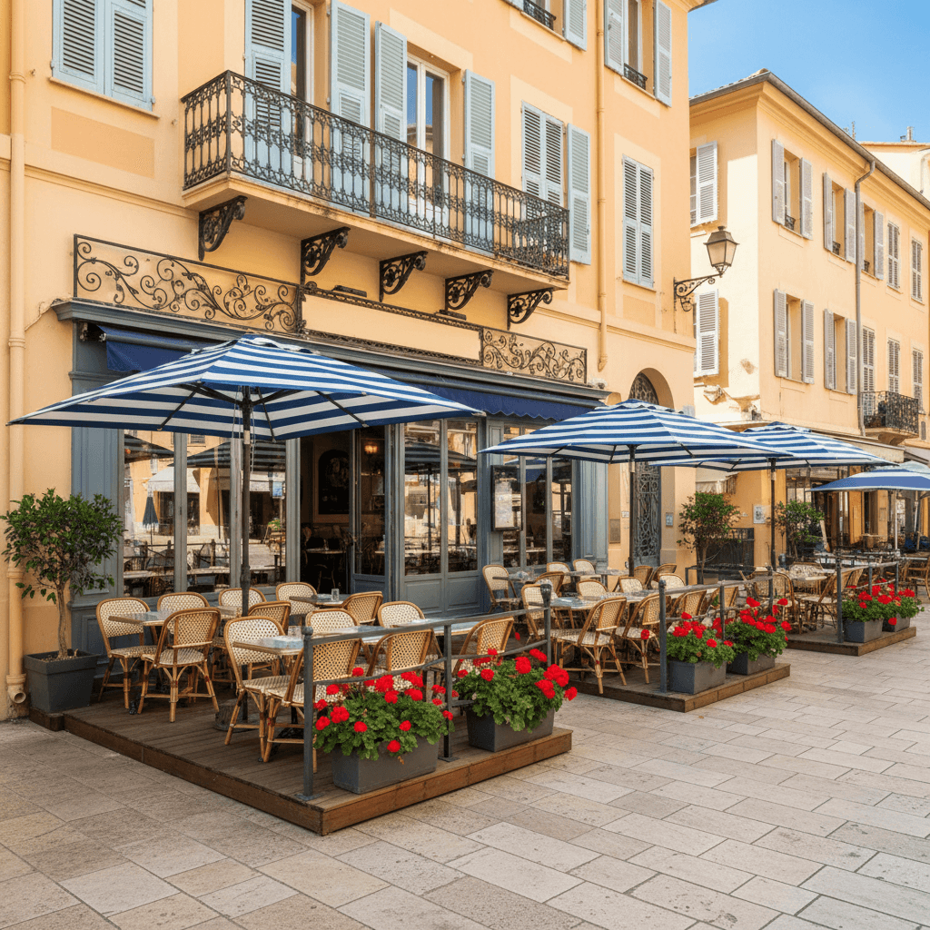 Restaurant à Nice : terrasse - licence IV