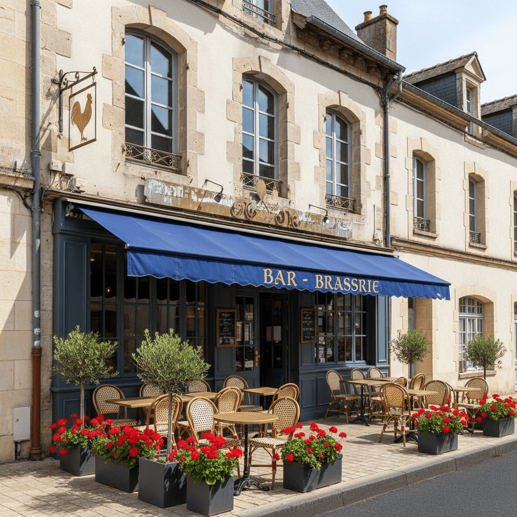 Bar-brasserie à Bellevigne-Les-Châteaux : terrasse - licence IV - Image 1