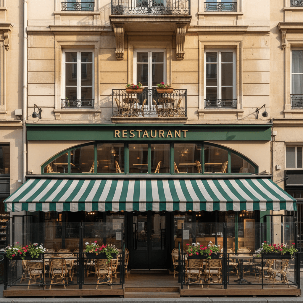 Restaurant 78m² à Lyon : terrasse - licence IV