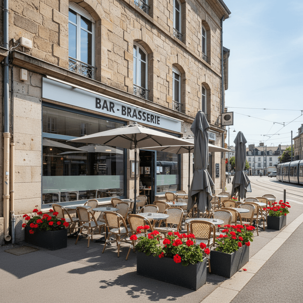 Bar-brasserie 300m² à Clermont-Ferrand : terrasse - licence IV