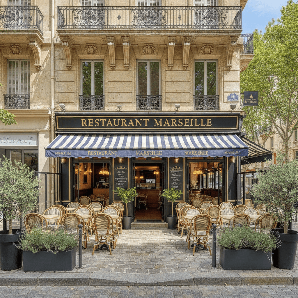 Restaurant 120m² à Marseille : terrasse - licence IV