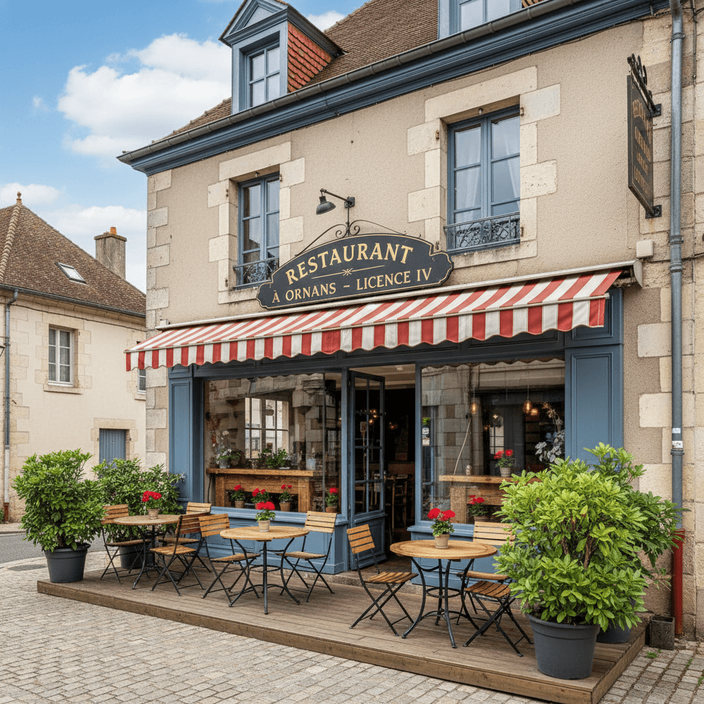 Restaurant à Ornans : terrasse - licence IV - Image 1