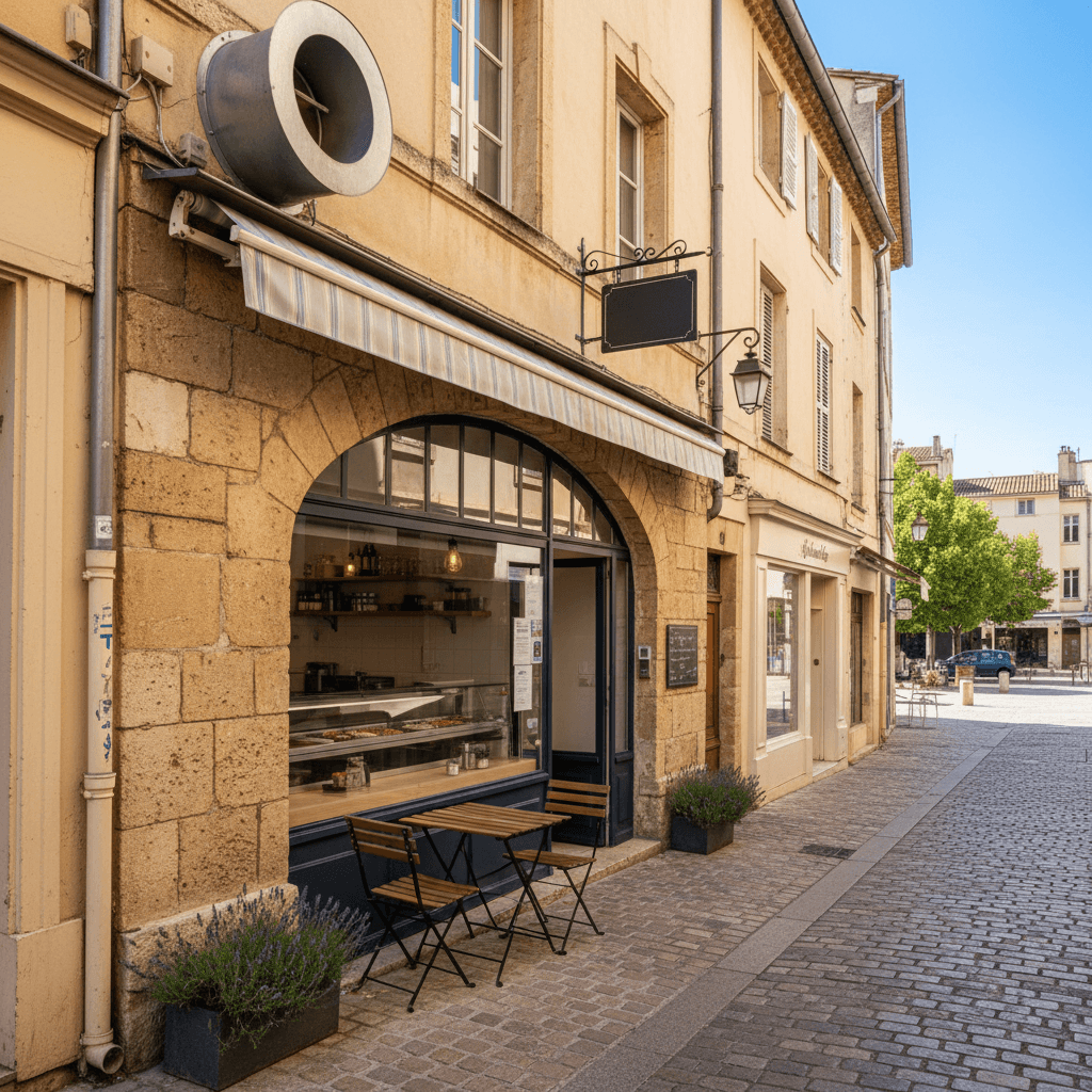Fast-food 17m² à Aix-En-Provence : terrasse - extraction