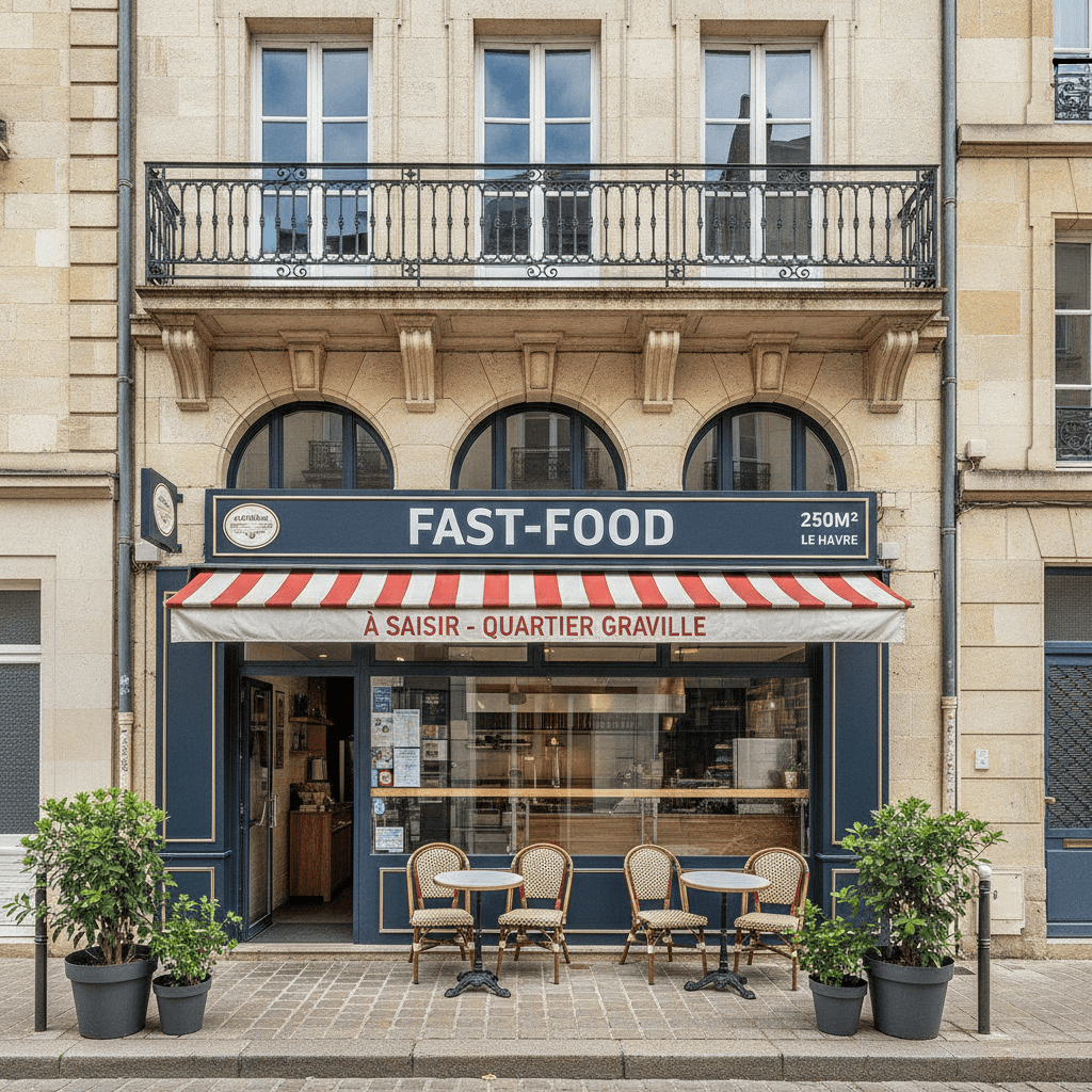 Fast-food 250m² à Le Havre : cuisine équipée - cave/réserve