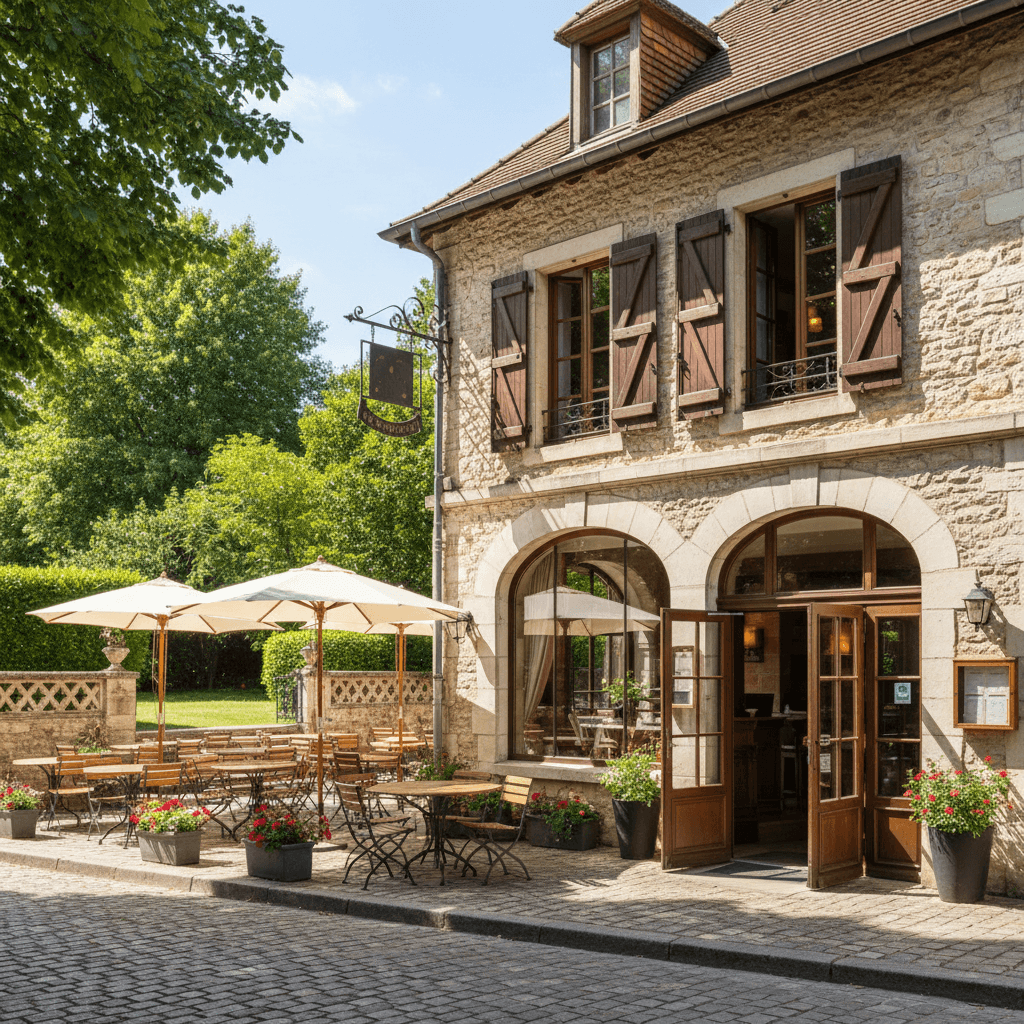 Restaurant à Couzon-Au-Mont-D'Or : terrasse - extraction - Image 1