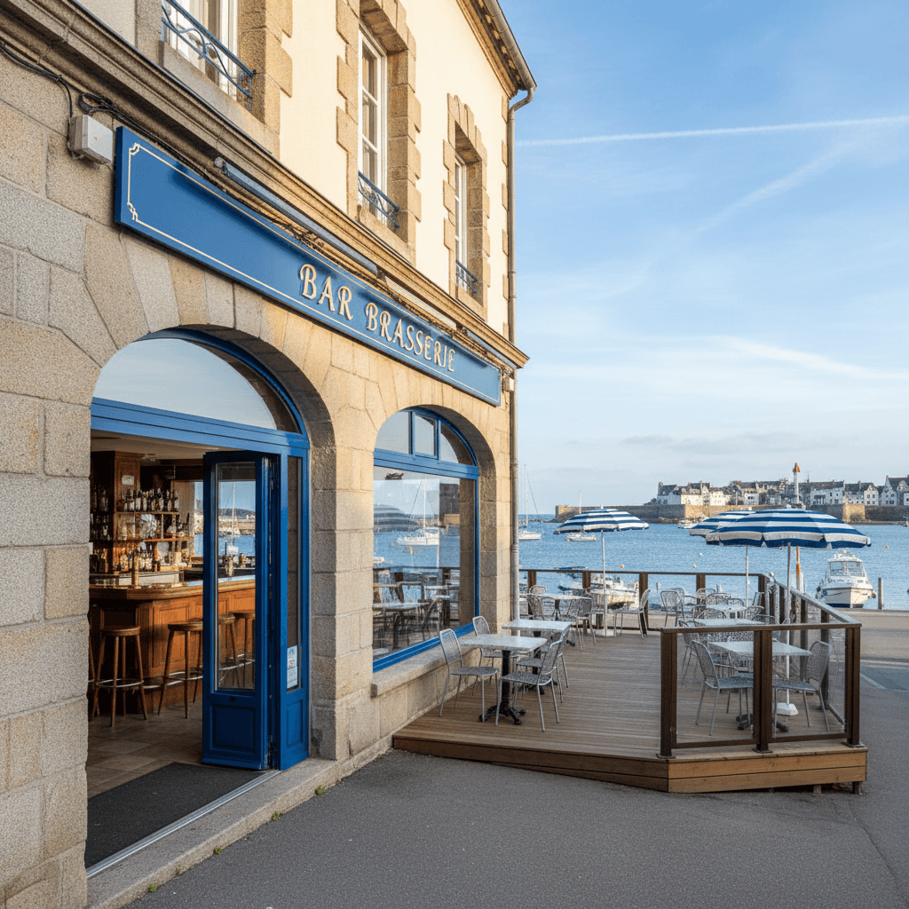 Bar-brasserie à Concarneau : terrasse - licence IV - Image 1