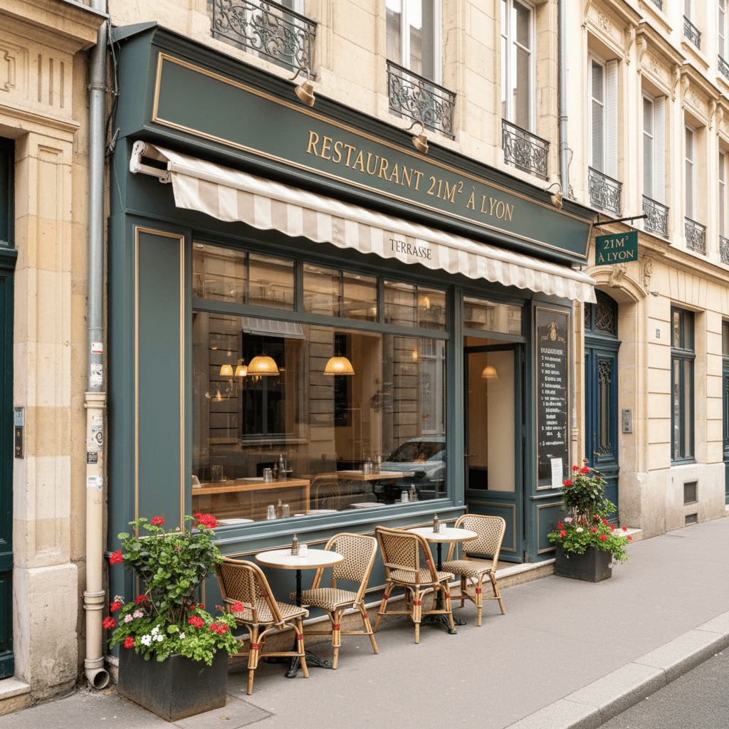 Restaurant 21m² à Lyon : terrasse