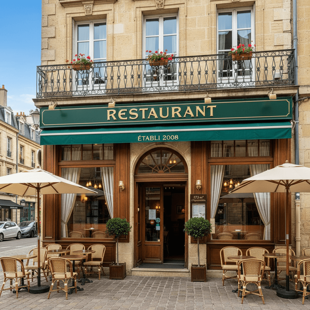 Restaurant 173m² à Bordeaux : terrasse - licence IV