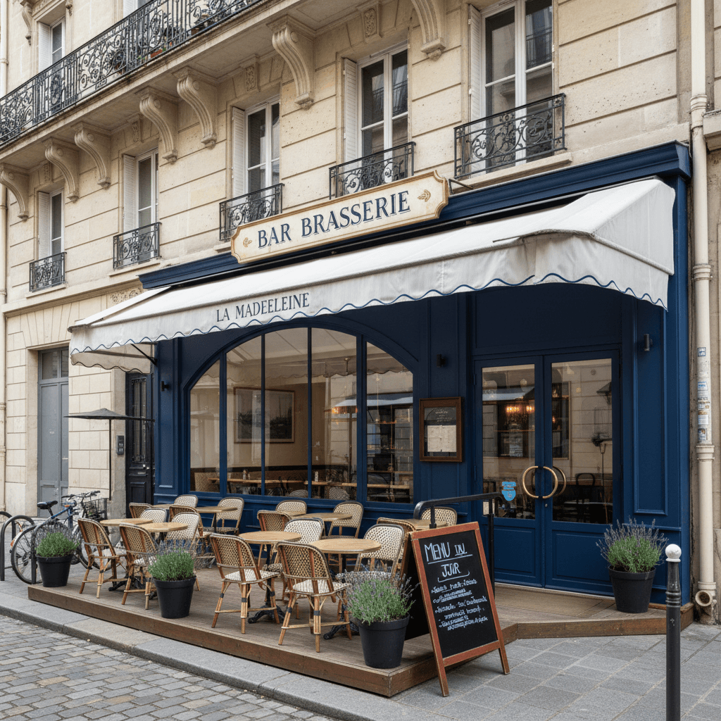Bar-brasserie 45m² à La Madeleine : licence IV - extraction - Image 1
