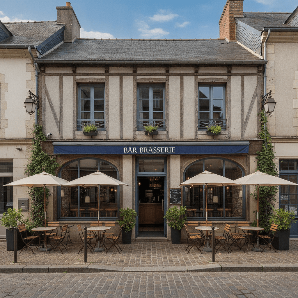 Bar-brasserie 150m² à Pont-Audemer : terrasse - licence IV - Image 1