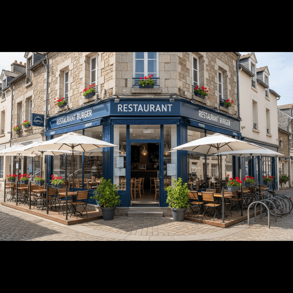 Fast-food à Le Mesnil-Rouxelin : terrasse - licence IV - Image 1