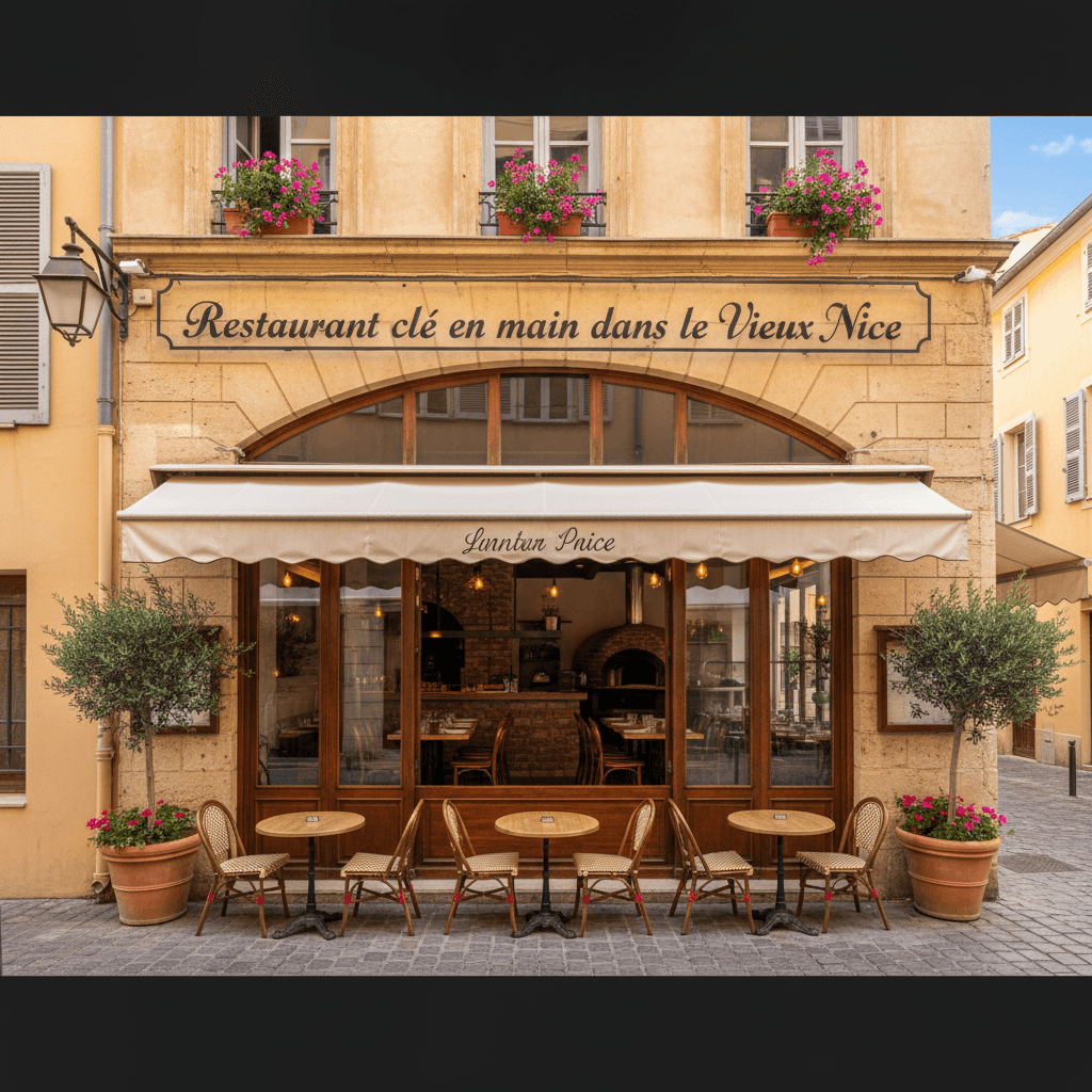 Restaurant 66m² à Nice : terrasse - licence IV